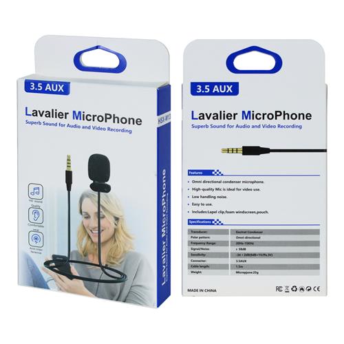 MICROFONO SOLAPA PARA PC/CELULAR PLUG 3.5MM 1.5MT - CLA
