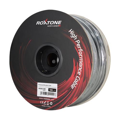 CABLE PARA MICROFONO 6MM ST X ROLLO (100MT) NEGRO = MC002L1000