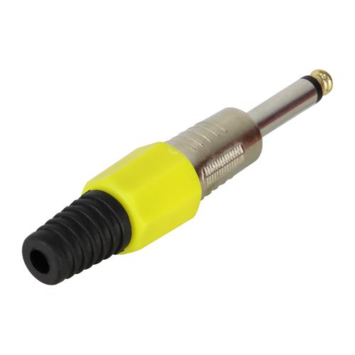 PLUG 6.3 MONO METALICO TIPO CANON AMARILLO