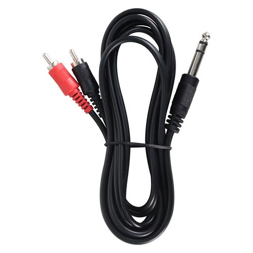 CABLE AUDIO 2 PLUG RCA X 1 PLUG 6.3 ST 1.8MT S-GRU