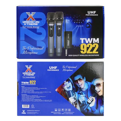 MICROFONO INALAMBRICO DOBLE UHF PERFORMANCE RECARGABLE
