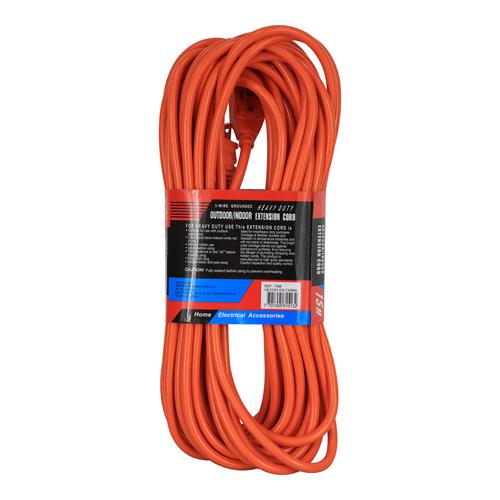 CABLE EXTENSION DE CORRIENTE NARANJA 3 TOMAS 15 METROS - CLA