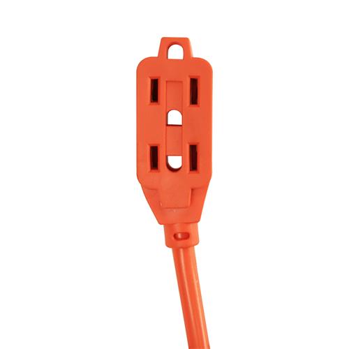 CABLE EXTENSION DE CORRIENTE NARANJA 3 TOMAS 15 METROS - CLA