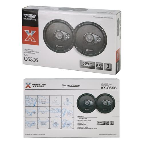 PARLANTE 6.5 PULG. 4 OHM-300W P/CARRO PLANO
