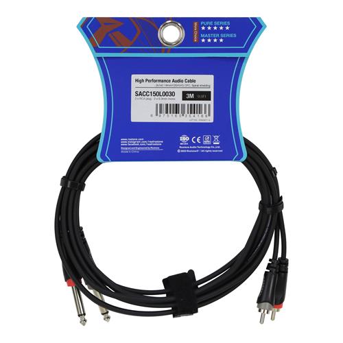 CABLE AUDIO 2 PLUG RCA X 2 PLUG 6.3 MN 3MT (REEMPLAZA A RACC150L3)