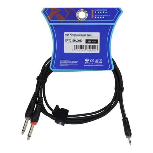 CABLE AUDIO 1 PLUG 3.5 ST X 2 PLUG 6.3 MN 2MT (REEMPLAZA A RAYC130L2)