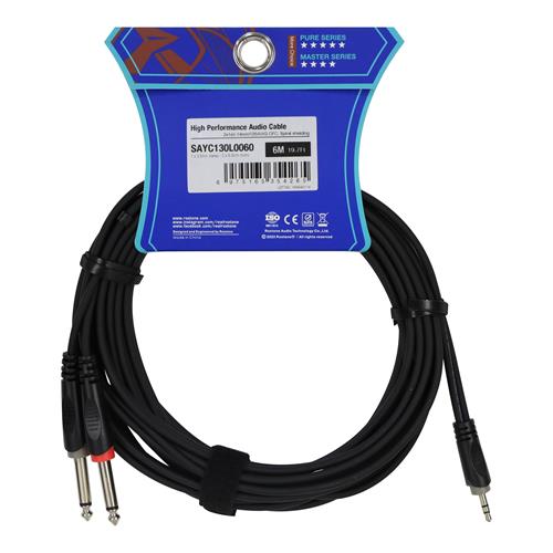 CABLE AUDIO 1 PLUG 3.5 ST X 2 PLUG 6.3 MN 6MT (REEMPLAZA A RAYC130L6)