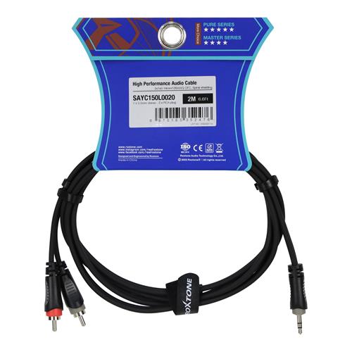 CABLE DISCMAN 2 PLUG RCA X 1 PLUG 3.5 ST 2MT (REEMPLAZA A RAYC150L2)