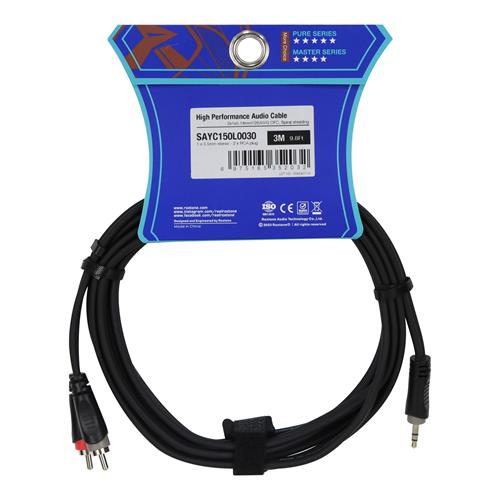 CABLE DISCMAN 2 PLUG RCA X 1 PLUG 3.5 ST 3MT (REEMPLAZA A RAYC150L3)