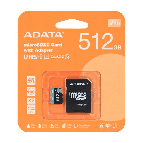 TARJETA MICRO SDXC 512GB CLASE 10 CON ADAPTADOR - CLA