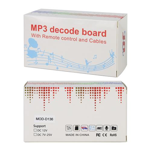 MODULO REPRODUCTOR MP3 CON USB/SD/FM/BLT/MIC 5-12V