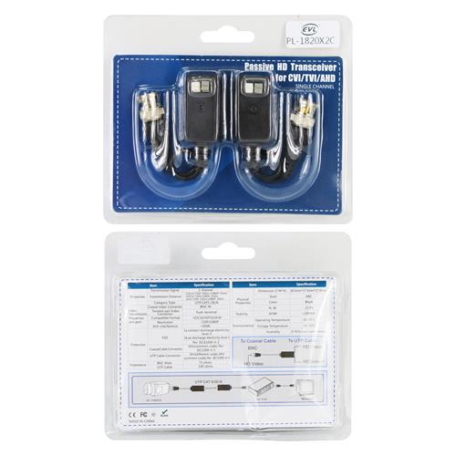 CONECTOR BALUN PUSH PARA CAMARAS CON CABLE X 2P