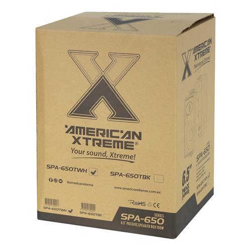 CAJA PASIVA 6.5 150W PARA EXTERIOR CON TRANSFORMADOR BLANCO