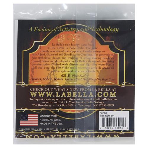 CUERDAS PARA VIOLIN 4/4 CHROME STEEL FLAT WOUND