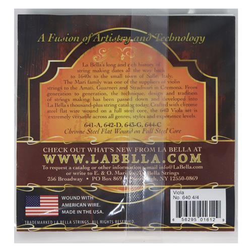 CUERDAS PARA VIOLA CHROME STEEL FLAT WOUND - DESC