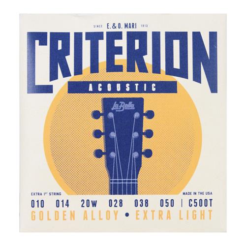 CUERDAS PARA GUITARRA ACUSTICA 10-50 CRITERION GOLDEN ALLOY EXTRA LIGHT