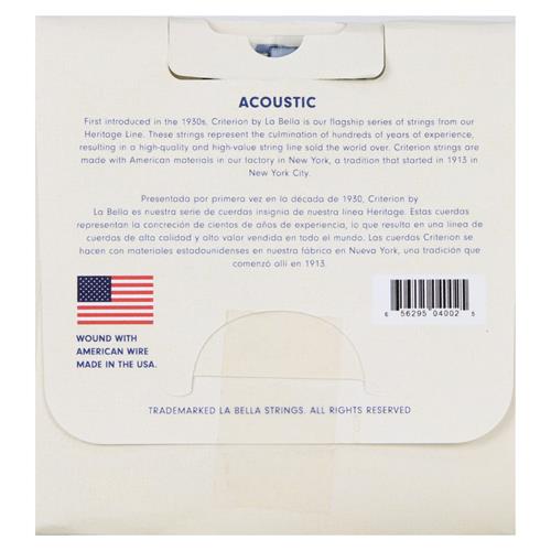 CUERDAS PARA GUITARRA ACUSTICA 10-50 CRITERION GOLDEN ALLOY EXTRA LIGHT