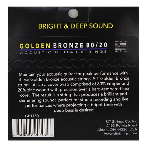 CUERDAS PARA GUITARRA ACUSTICA 11-50 GOLDEN BRONZE 80/20