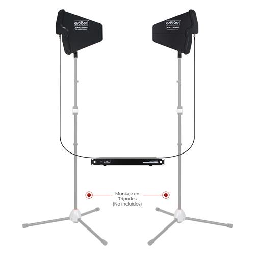 SISTEMA AMPLIFICADOR DE ANTENAS UHF PARA MICROFONOS INALAMBRICOS - SET 3CTN