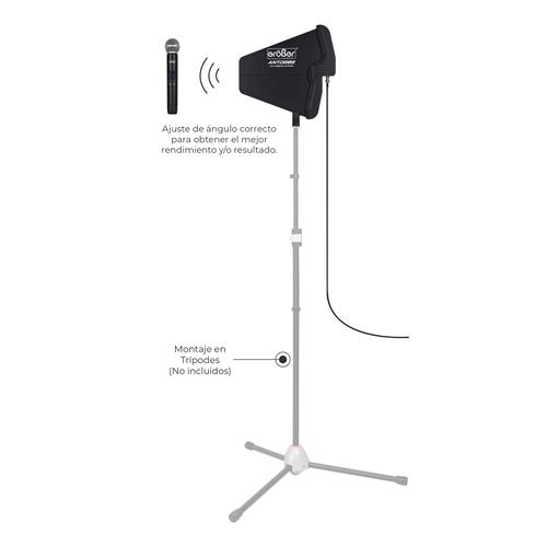 SISTEMA AMPLIFICADOR DE ANTENAS UHF PARA MICROFONOS INALAMBRICOS - SET 3CTN