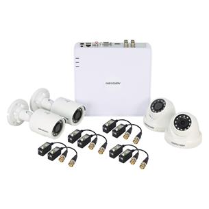 GRABADOR DS-7104HGHI-K1(S) + 1X TUBO DS-2CE16C0T-IRPF + 3X DOMO DS-2CE56C0T-IRPF + 1X TERM - CLA