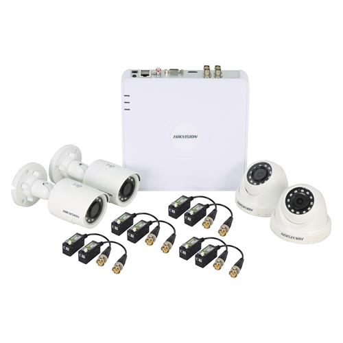 GRABADOR DS-7104HGHI-K1(S) + 1X TUBO DS-2CE16C0T-IRPF + 3X DOMO DS-2CE56C0T-IRPF + 1X TERM - CLA