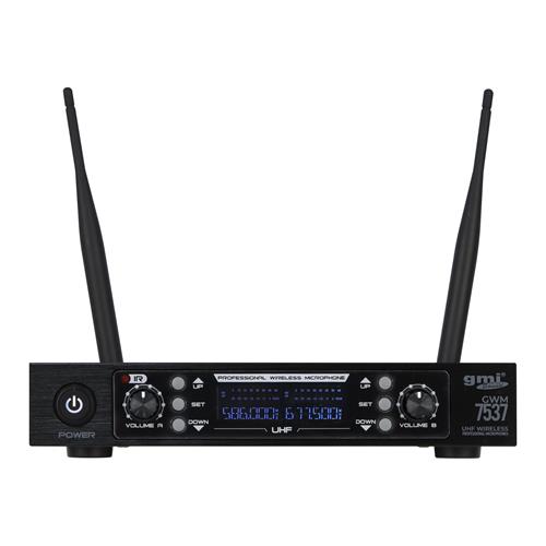 MICROFONO INALAMBRICO MULTIFRECUENCIA DOBLE UHF CON BATERIA RECARGABLE