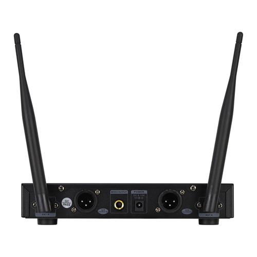 MICROFONO INALAMBRICO MULTIFRECUENCIA DOBLE UHF CON BATERIA RECARGABLE