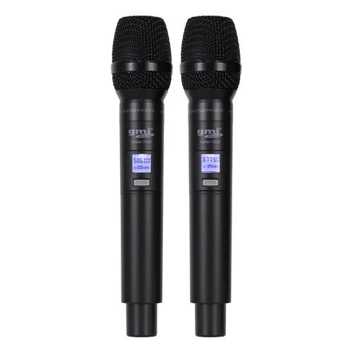 MICROFONO INALAMBRICO MULTIFRECUENCIA DOBLE UHF CON BATERIA RECARGABLE