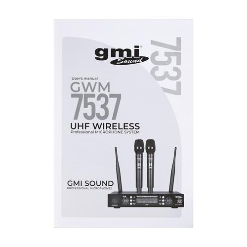 MICROFONO INALAMBRICO MULTIFRECUENCIA DOBLE UHF CON BATERIA RECARGABLE