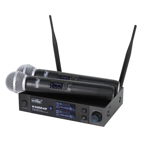 MICROFONO INALAMBRICO DOBLE UHF CON BLUETOOTH