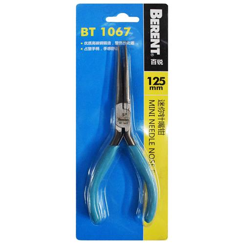 PINZA C/PUNTA LARGA 5 EN BLISTER