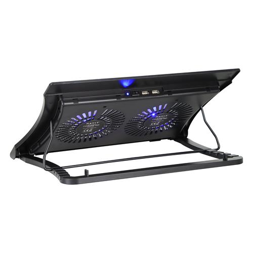 VENTILADOR PARA LAPTOP X2 CON LUZ/INCLINACION - DESC