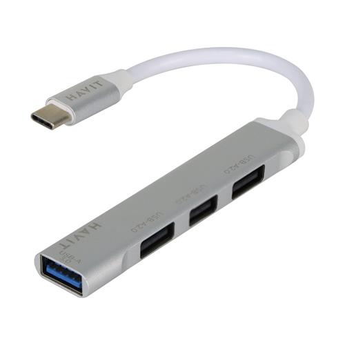 CONCENTRADOR HUB TIPO-C C/3 USB 2.0 + 1 USB 3.0