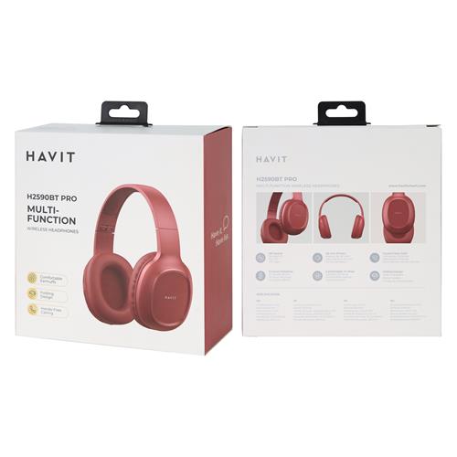 AUDIFONO MP3 BLUETOOTH/FM/MICRO SD ROJO - DESC