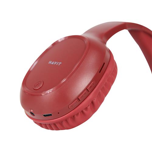 AUDIFONO MP3 BLUETOOTH/FM/MICRO SD ROJO - DESC