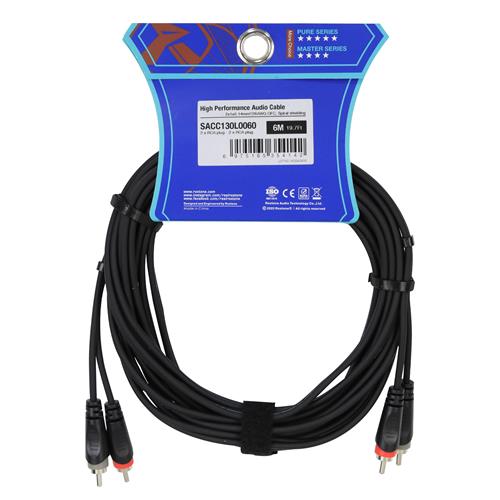 CABLE AUDIO 2 PLUG RCA X 2 PLUG RCA 6MT (REEMPLAZA A RACC130L6)