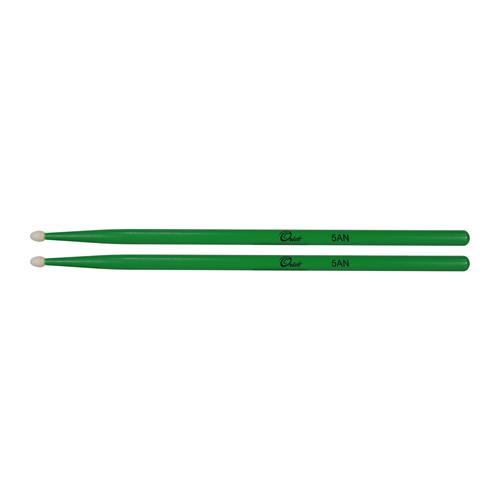 BAQUETA 5A ARCE PUNTA DE NYLON VERDE X 2P