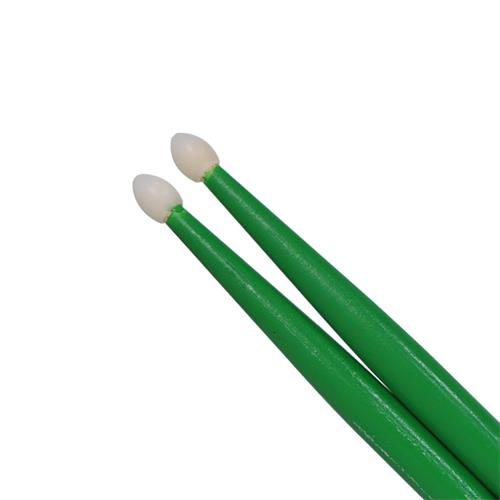 BAQUETA 5A ARCE PUNTA DE NYLON VERDE X 2P