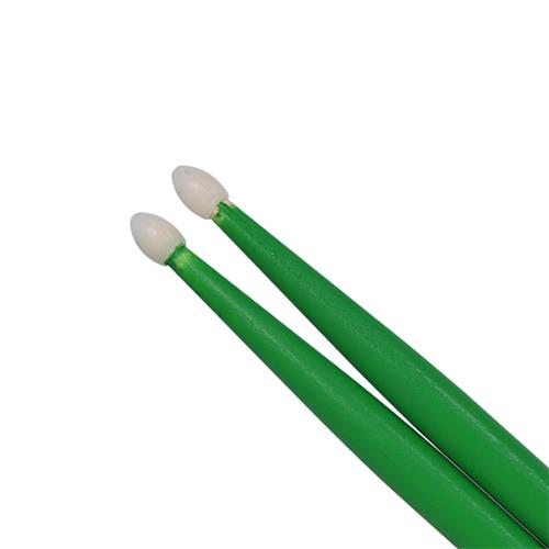 BAQUETA 5B ARCE PUNTA DE NYLON VERDE X 2P