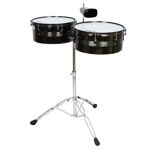 TIMBAL 14_15 PULGADAS CON CAMPANA NEGRO NIQUELADO