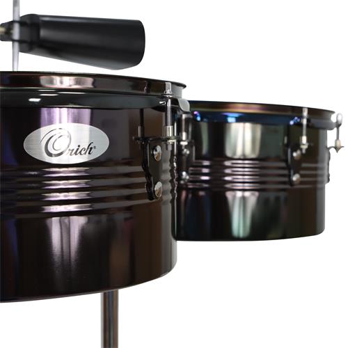 TIMBAL 14_15 PULGADAS CON CAMPANA NEGRO NIQUELADO