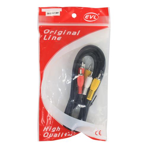 CABLE DVD 3 PLUG RCA X 3 PLUG RCA 1.5MT GRUESO