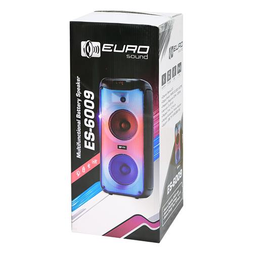 CAJA AMPLIFICADA PORTATIL 2X8 USB/BT/SD/AUX 30.000W CON LED - DIST