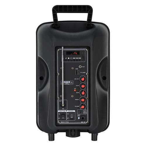 CAJA AMPLIFICADA PORTATIL 8 PULGADAS USB/BT/SD/AUX 8.000W CON LED - DIST