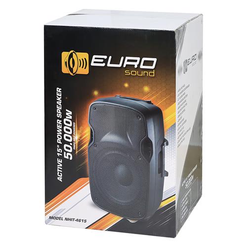 CAJA AMPLIFICADA PORTATIL 15 PULGADAS USB/BT/SD 60.000W CON PEDESTAL Y MICROFONO - DIST