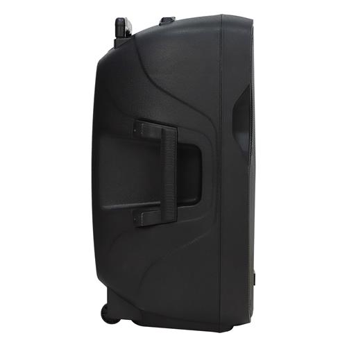 CAJA AMPLIFICADA PORTATIL 15 PULGADAS USB/BT/SD 60.000W CON PEDESTAL Y MICROFONO - DIST