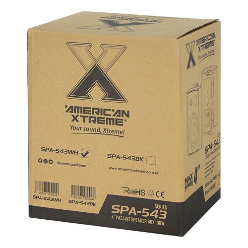CAJA PASIVA AMBIENTAL 4 PULG. 100W P/EXTERIOR BLANCO
