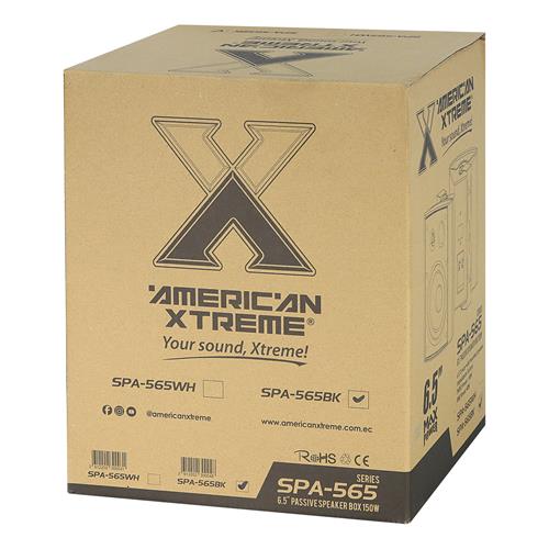 CAJA PASIVA AMBIENTAL 6.5 PULG. 150W P/EXTERIOR NEGRO