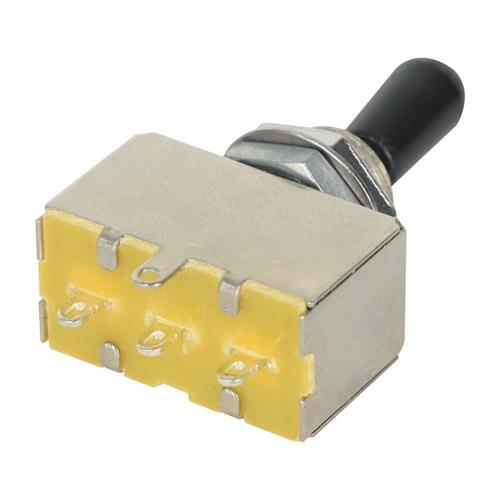 SWITCH CUADRADO PARA GUITARRA 3 WAY-4 PIN CABEZA NEGRA - DESC